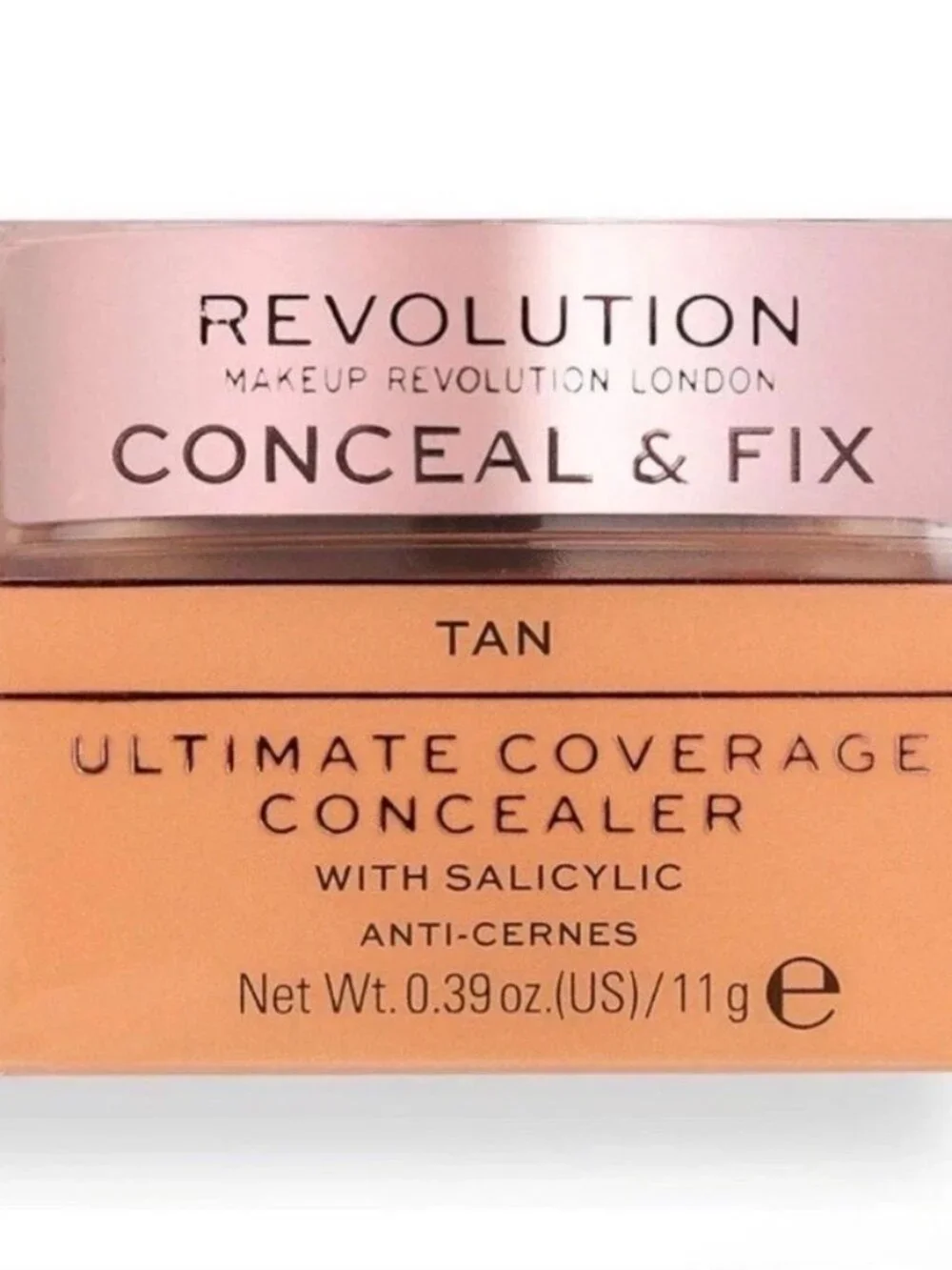 Makeup Revolution Conceal & Fix Ultimate Coverage Concealer- Tan